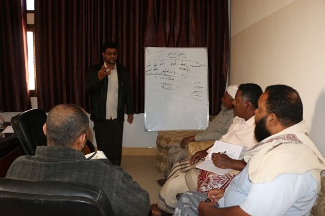 *أخصائي التطوير المؤسسي بجمعية السبيل يقيم دورة نقل المعرفة في البناء المؤسسي*